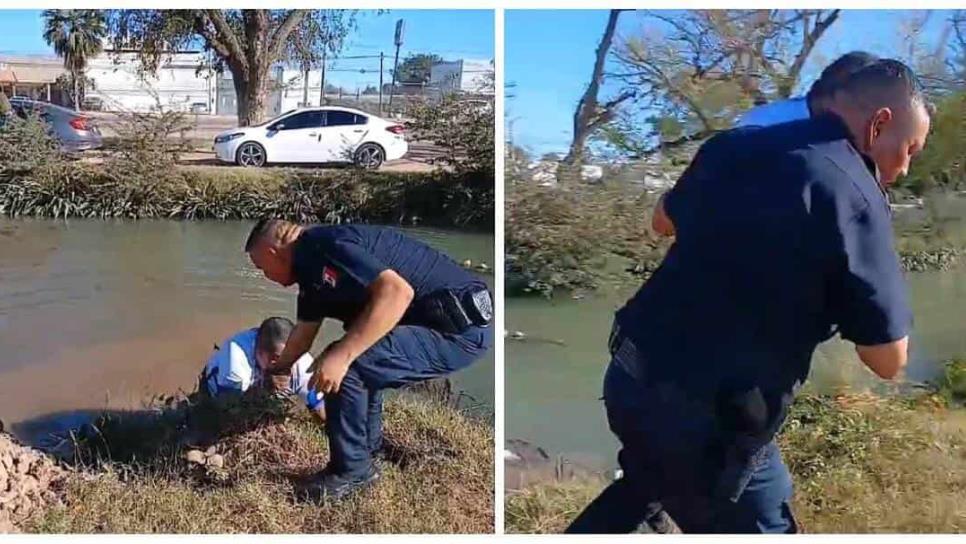 Policías de Ahome salvan a dos personas de ataque de abejas en los álamos