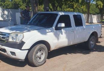 Recuperan camioneta robada en Culiacán; hay un detenido