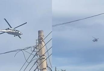Helicóptero de la Guardia Nacional sobrevuela en el Valle del Carrizo y El Fuerte y causa asombro
