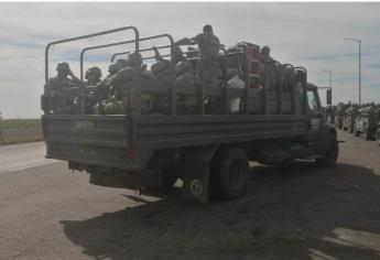 Llegan 300 efectivos del Ejército para reforzar la seguridad en Sinaloa