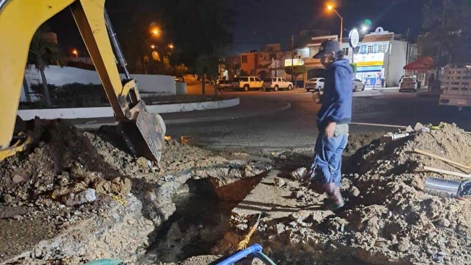 Por ruptura de tubería, esta noche 10 colonias se quedan sin agua potable en Mazatlán