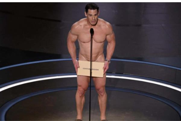 John Cena sorprende al aparecer desnudo en los Premios Oscar 2024, conoce porqué