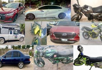 Agentes de la Policía Municipal aseguran 10 vehículos con reporte de robo en Culiacán