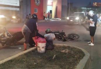 Accidente vial de motociclistas en Escuinapa deja un herido de consideración