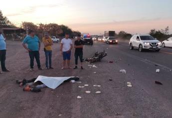 Choque entre camión Norte de Sinaloa y una motocicleta deja un muerto y una mujer herida en Mocorito