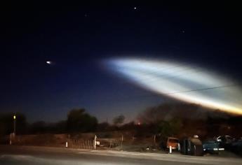 Así se vio el cohete Falcon 9 de Space X en el cielo de Sinaloa | VIDEOS