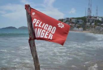 Banderas rojas en Mazatlán; advertencia en playas por fuertes vientos en Semana Santa