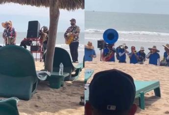 Banda toca el Corrido de Mazatlán en la playa y turistas se molestan | VIDEO