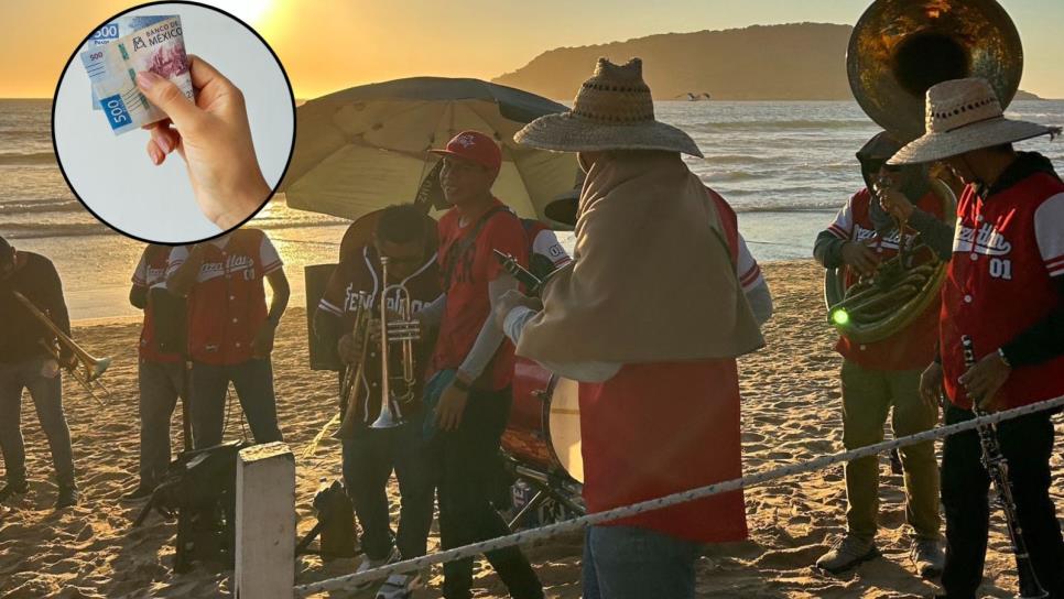 ¿Cuánto cuesta una hora de banda a la orilla de la playa de Mazatlán, Sinaloa?