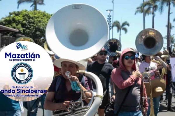 Bandas de Mazatlán buscarán romper el Récord Guinness de «la tocada más grande del mundo»