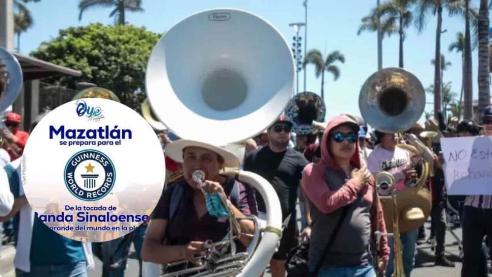Bandas de Mazatlán buscarán romper el Récord Guinness de «la tocada más grande del mundo»