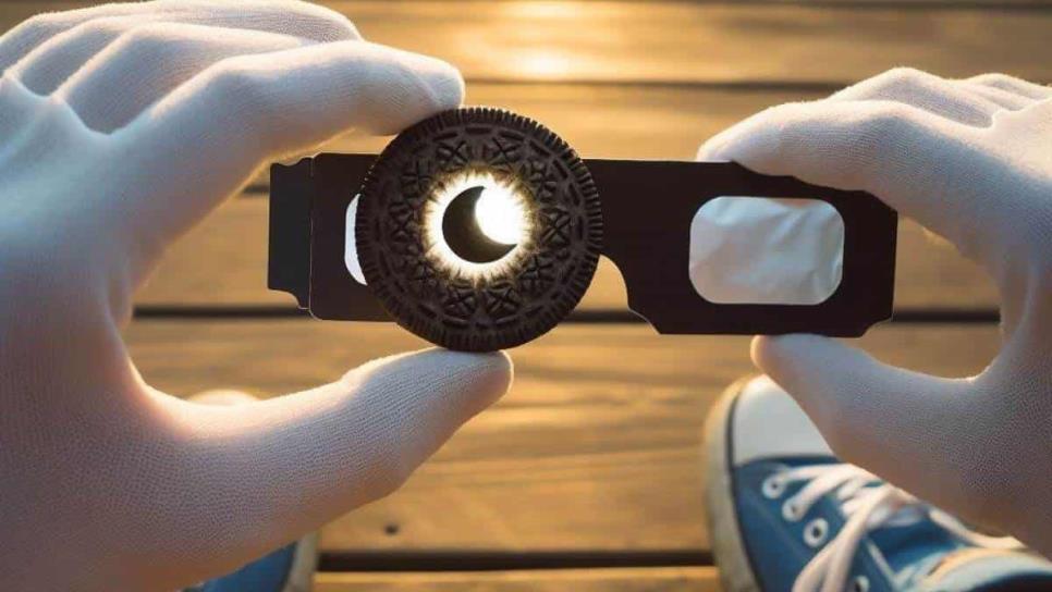 Cómo ver el Eclipse Solar 2024 con una galleta Oreo