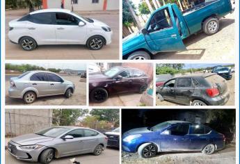 Policías municipales recuperan siete vehículos con reporte de robo en Culiacán 