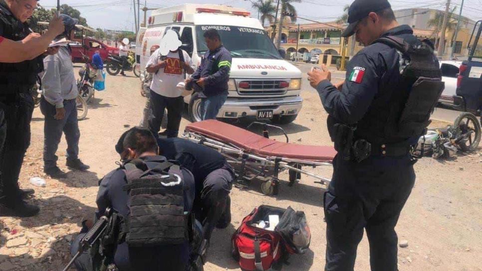 Con fractura de pie resulta joven de 15 años tras derrapar en Mazatlán