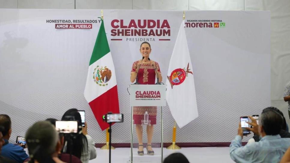 «Encuestas en Sinaloa nos ponen en  65%»: Claudia Sheinbaum