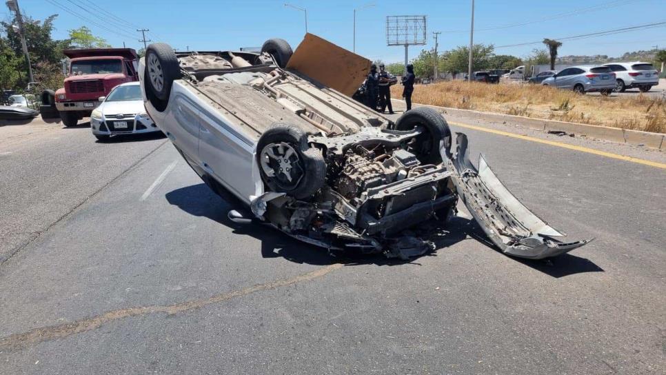 Volcadura por La Costerita deja un lesionado en Culiacán