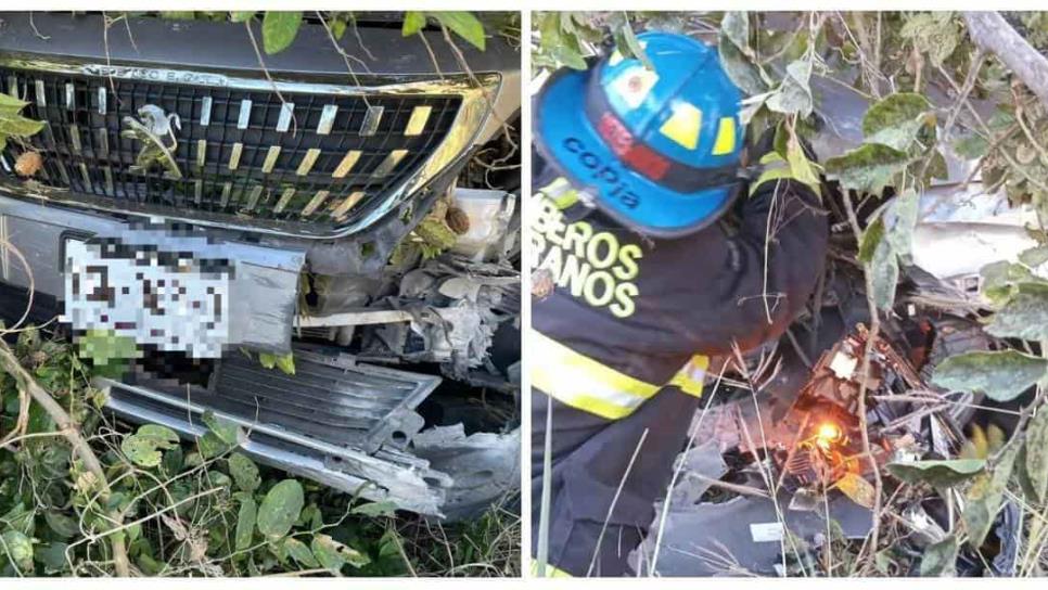 Familia resulta lesionada en salida de camino sobre la autopista Culiacán-Mazatlán