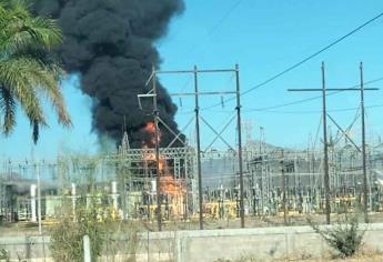 Se incendia la subestación eléctrica de San Blas, El Fuerte