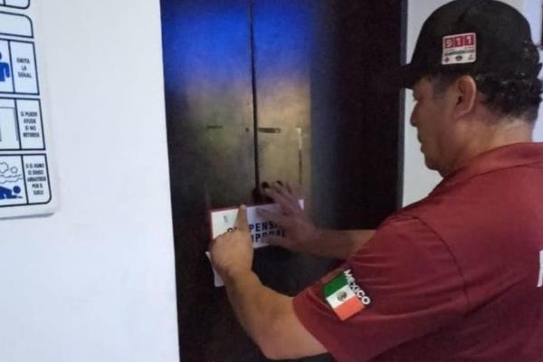 Clausuran elevador de hotel en Los Mochis tras quedar atrapadas 4 personas