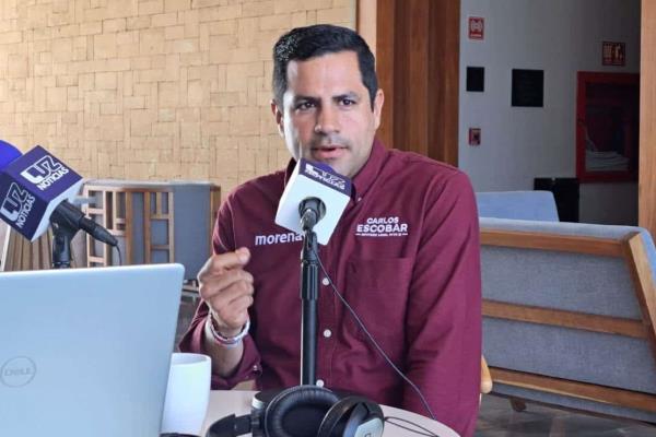 Carlos Escobar afirma que 8 de cada 10 personas apoyan a Morena en Mazatlán
