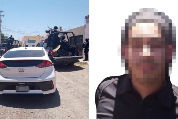 Joven de 22 años de edad es sorprendido con un cuerno de chivo y un vehículo robado