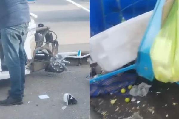 Conductor ebrio colisiona contra varios coches y atropella a vendedor de ceviches en Mazatlán 