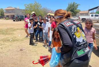 Motoclubs de Mazatlán se unen para celebrar en Día del Niño en la Colonia Felicidad 