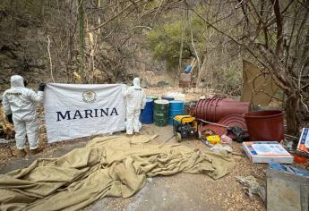 Marina y FGR «revientan» 8 narco laboratorios en la sierra de Sinaloa