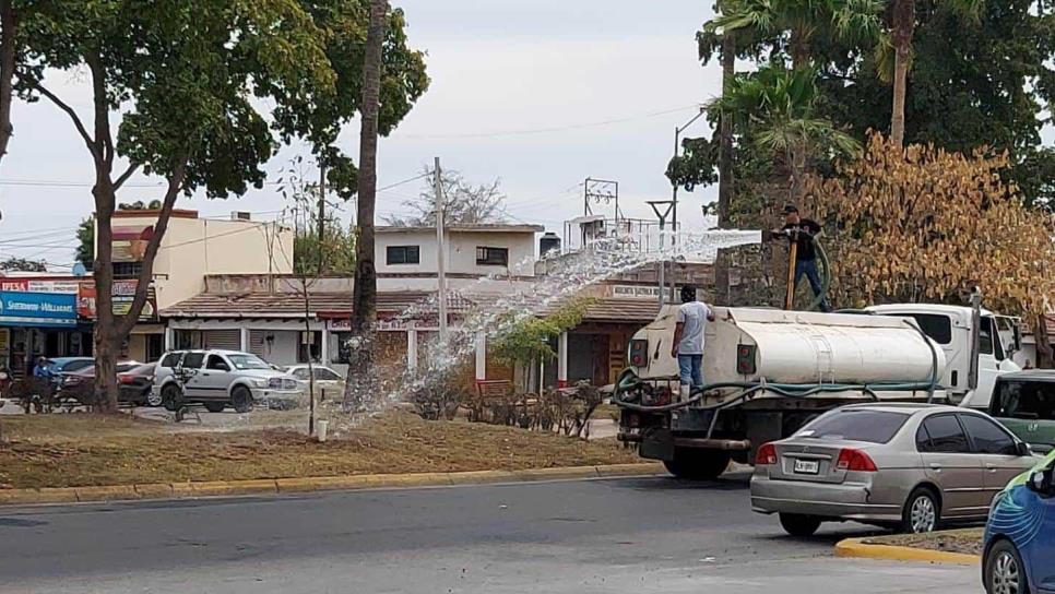 Ayuntamiento acarreará agua del río de Ahome para regar áreas verdes de Los Mochis