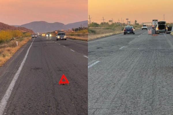 Enormes baches y hoyos en la México 15 provocan accidentes; revientan hasta las llantas
