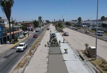 Avanza 40 % rehabilitación del bulevar López Mateos en Los Mochis 