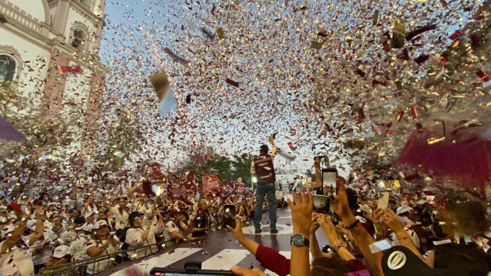 Con 15 mil personas, Juan de Dios Gámez cierra campaña en la Obregón de Culiacán