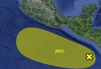 Se forma zona de baja presión en el Pacífico con posibilidades de ciclón