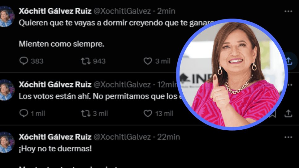 Xóchitl Gálvez llama a no dormir y esperar resultados