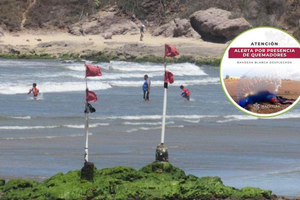 Alertan por mar de fondo y quemadores en playas de Mazatlán