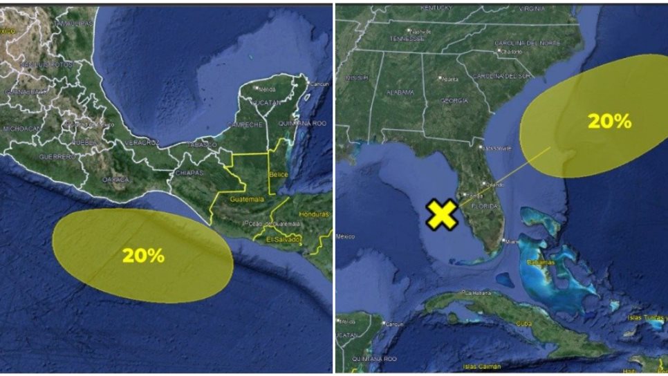 Alertan por zona de baja presión en el Océano Pacífico que podría origen al huracán Aletta