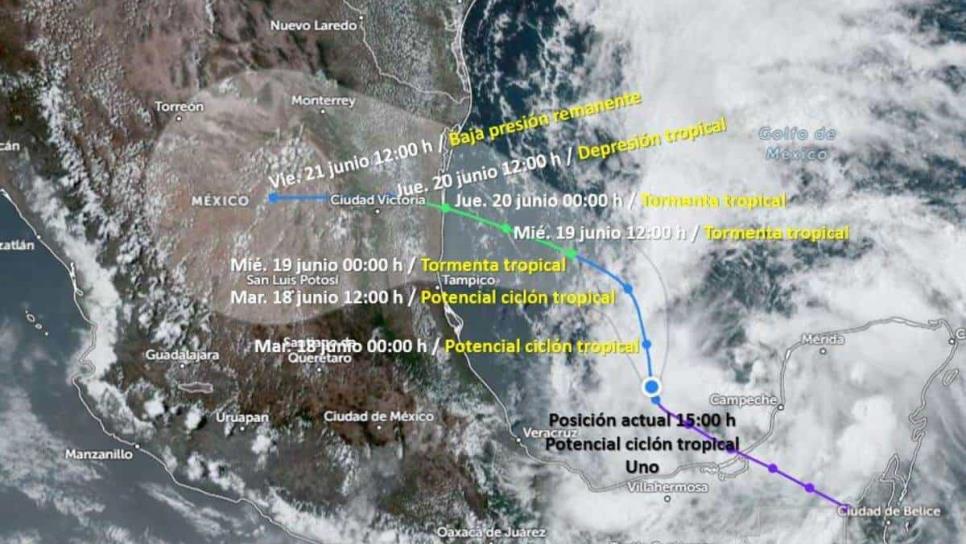 Potencial ciclón en el Golfo de México: sigue EN VIVO su trayectoria