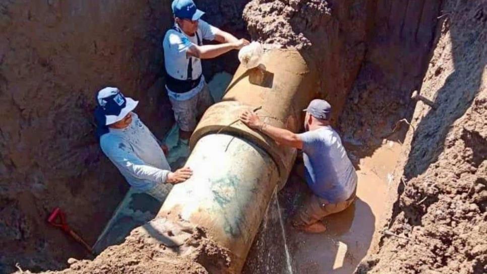 12 Colonias sin agua en Mazatlán por ruptura en una línea de alimentación