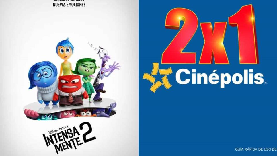 Cinépolis lanza promo de 2x1 con «Intensamente 2»; así aplica