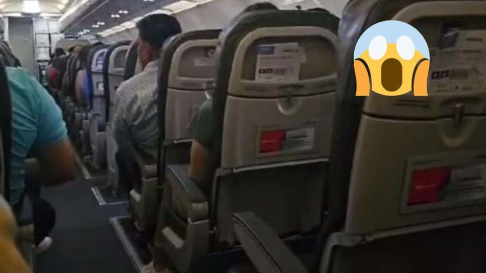 Pasajeros viven momentos de tensión en aterrizaje de avión en Culiacán | VIDEO