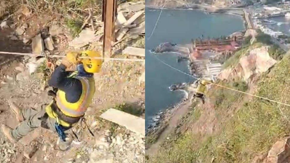 Tirolesa del Faro de Mazatlán inicia pruebas; será toda una aventura | VIDEO