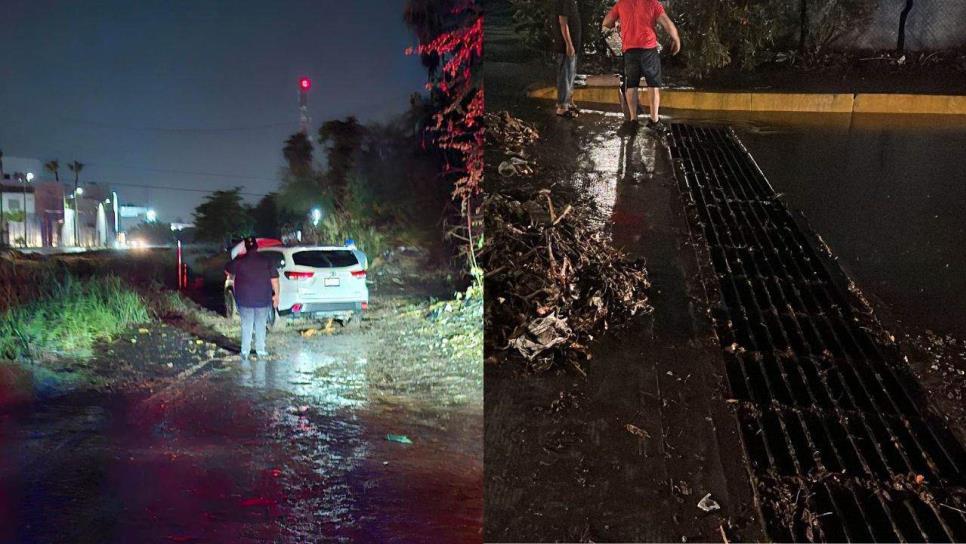Lluvias de hasta 47 milímetros deja carros varados y casas inundadas en Culiacán