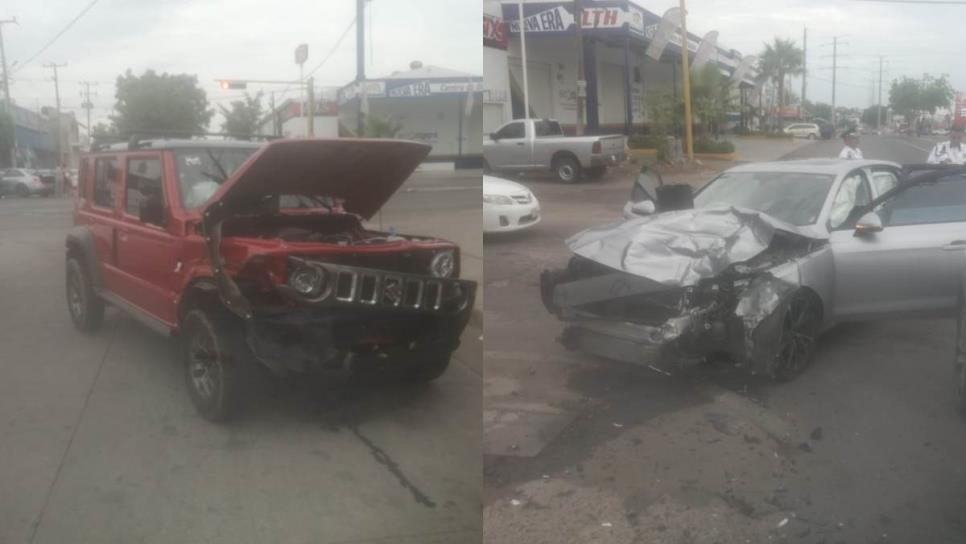 Un lesionado y daños materiales deja choque en la colonia Guadalupe Victoria en Culiacán