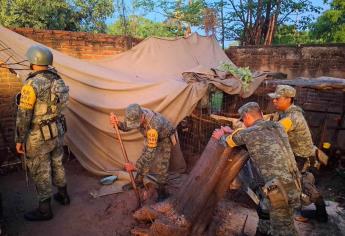 Por lluvias y caída de árboles, Ejército activa Plan DN-III-E en San Ignacio