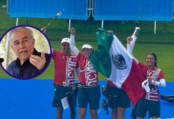 Rocha Moya felicita al equipo mexicano de Tiro con Arco por primera medalla de México en París 2024