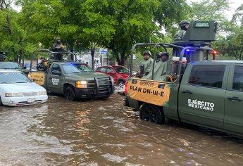 Ejército implementa Plan DN-III-E tras intensas lluvias en Culiacán