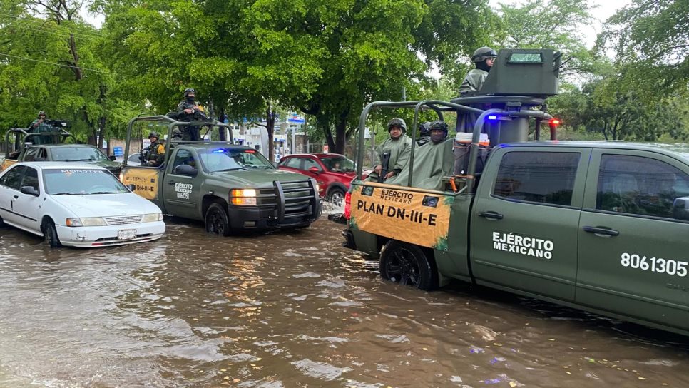 Ejército implementa Plan DN-III-E tras intensas lluvias en Culiacán