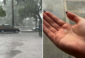 Granizada en Culiacán; super célula de rápida formación genera fuertes lluvias la tarde de este viernes