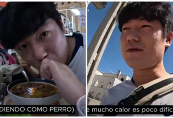 Coreano come gallina pinta en Sonora con un calor extremo y así fue su reacción | VIDEO