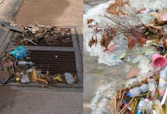 Basura, causa de las inundaciones tras primeras lluvias en Los Mochis